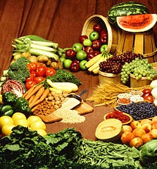 Fruits et légumes pour une alimentation végétarienne ou végétalienne